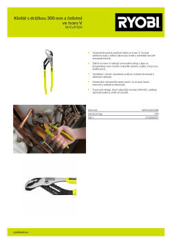 RYOBI RHGJP Kleště s drážkou 300 mm a čelistmi ve tvaru V 5132006057 A4 PDF