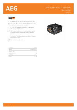 RYOBI L1840SHD 18V Prolithium-ion™ HD 4.0Ah akumulátor 4935478859 A4 PDF