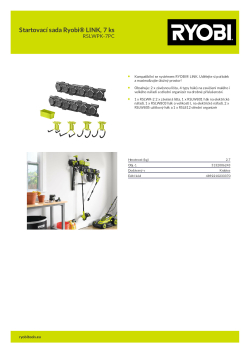 RYOBI RSLWPK-7PC Startovací sada Ryobi® LINK, 7 ks 5132006243 A4 PDF