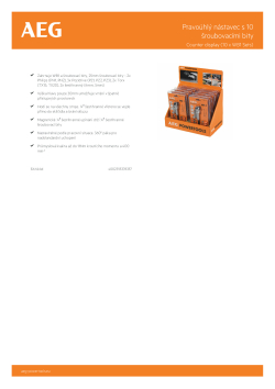RYOBI WB1 Set- Screwdriver Angle Attachment with 10 Screwdriving Bits Pultový stojan na 10 sad WB1 4932430174 A4 PDF