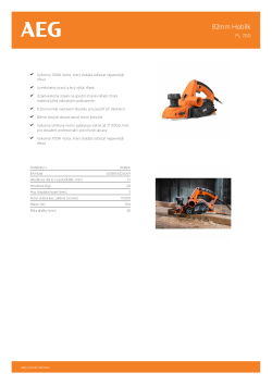 RYOBI PL 700 700W Hoblík 4935472008 A4 PDF