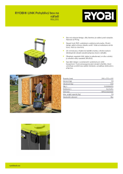 RYOBI RSL201 RYOBI® LINK Pohyblivý box na nářadí 5132006074 A4 PDF