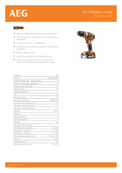 RYOBI BSB 18C2X 18V Akumulátorová příklepová vrtačka 4935459424 A4 PDF