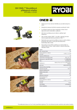 RYOBI RPD18BL1 18V ONE+™ Bezuhlíková příklepová vrtačka 5133006138 A4 PDF
