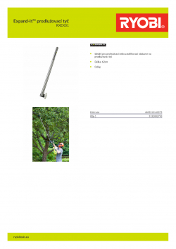 RYOBI RXEX01 Expand-It™ prodlužovací tyč 5132002793 A4 PDF