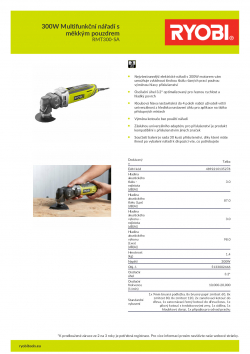 RYOBI RMT300 300W Multifunkční nářadí s měkkým pouzdrem 5133002446 A4 PDF