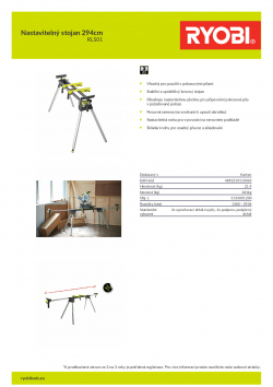 RYOBI RLS0 Nastavitelný stojan 294cm 5133001200 A4 PDF