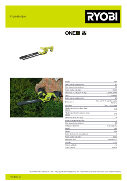 RYOBI RY18HT40B  5133006891 A4 PDF