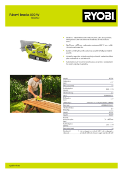 RYOBI RBS800 Pásová bruska 800 W 5133006781 A4 PDF