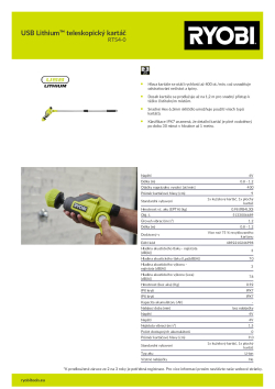 RYOBI RTS4 USB Lithium™ teleskopický kartáč 5133006689 A4 PDF