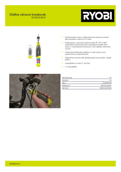 RYOBI RHSDSMR35 35dílný ráčnový šroubovák 5132006708 A4 PDF
