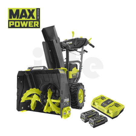 RYOBI RY36STX56A-250 36V MAX POWER bezuhlíková sněhová fréza se šířkou záběru 56 cm (2 x 5,0 Ah) 5133006516