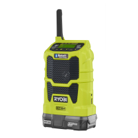 RYOBI R18R-0 rádio s bluetooth, 2x alkalická baterie AAA, bez akumulátoru a nabíječky 5133002455