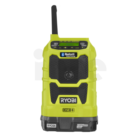 RYOBI R18R-0 rádio s bluetooth, 2x alkalická baterie AAA, bez akumulátoru a nabíječky 5133002455