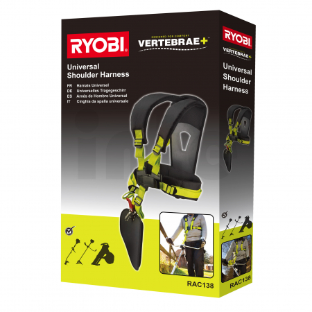 RYOBI RAC138 Vertebrae+ popruh pro použití při sečení, vyžínání a odklízení nečistot 5132002706