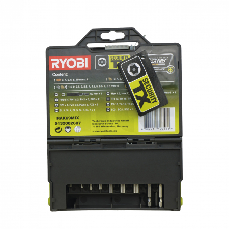 RYOBI RAK69MIX 69ks sada vrtáků a šroubovacích bitů 5132002687