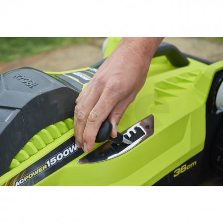 RYOBI RLM15E36H 1500W Elektrická sekačka na trávu, šířka záběru 36cm 5133002345