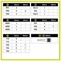 RYOBI RARXSD RX sada bitů, 45 ks 5132006638
