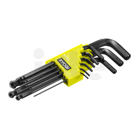 RYOBI RHFHKB-9 9dílná Sada zakulacených imbusových klíčů 5132006698