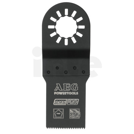 RYOBI Blades for Oscillating Tool Zařezávací plátek. Aplikace: dřevo a PVC. Ponorný řez do měkkého a tvrdého dřeva a PVC. Přeruš