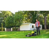 RYOBI RY18LMX46A-250 18V ONE+ bezuhlíková sekačka na trávu, se šířkou záběru 46 cm, (2 x 5,0Ah) 5133005790