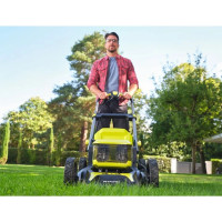 RYOBI RY18LMX46A-250 18V ONE+ bezuhlíková sekačka na trávu, se šířkou záběru 46 cm, (2 x 5,0Ah) 5133005790