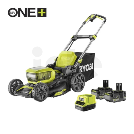 RYOBI RY18LMX46A-250 18V ONE+ bezuhlíková sekačka na trávu, se šířkou záběru 46 cm, (2 x 5,0Ah) 5133005790