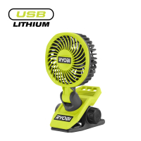 RYOBI RCF4-0 4V Akumulátorový ventilátor s klipsem USB Lithium 5133006130