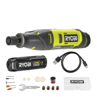 RYOBI RRT4 4V Akumulátorová přímá bruska USB Lithium + 15ks příslušenství 5133005634