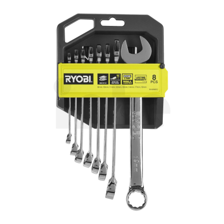 RYOBI RHWR8PC 8-dílná sada ráčny a nástrčných klíčů 5132006065