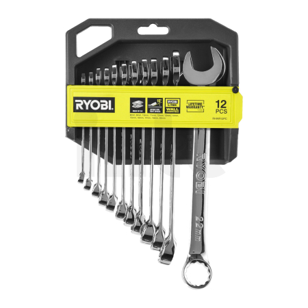 RYOBI RHWR12PC 12-dílná sada ráčny a nástrčných klíčů 5132006066