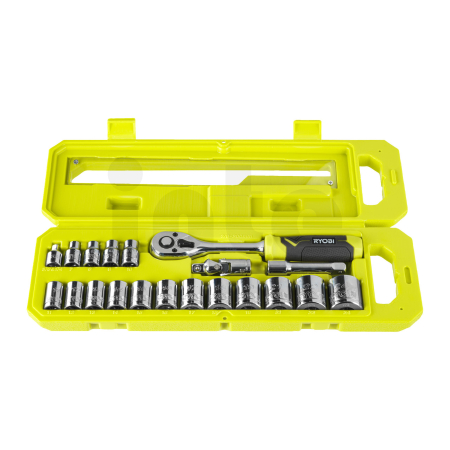 RYOBI RHRS20PC 20-dílná 3/8” sada ráčny a nástrčných klíčů 5132006069