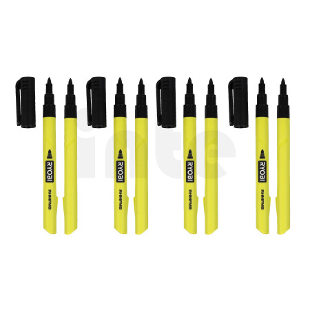 RYOBI RHMFM Černý popisovač s tenkým hrotem, sada 26 ks 5132006794