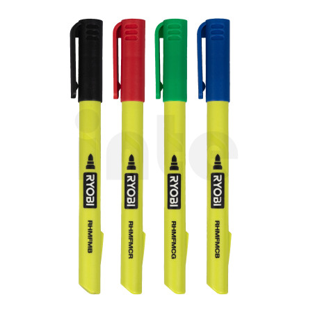 RYOBI RHMFMC Barevný popisovač s tenkým hrotem, sada 4 ks 5132006706