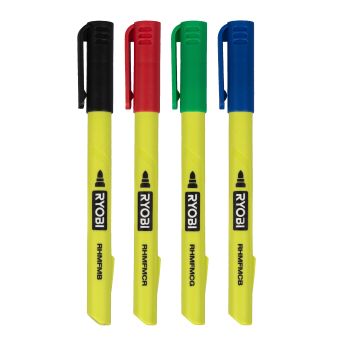 RYOBI RHMFMC Barevný popisovač s tenkým hrotem, sada 4 ks 5132006706