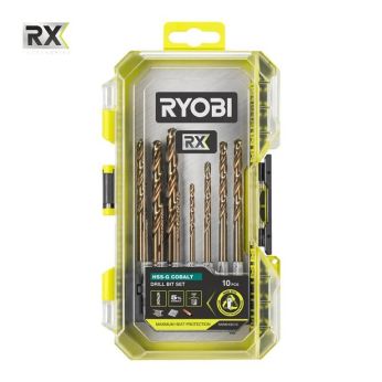 RYOBI RARXHGC10 RX sada kobaltových vrtáků do nerezu a oceli, 10 ks 5132006644