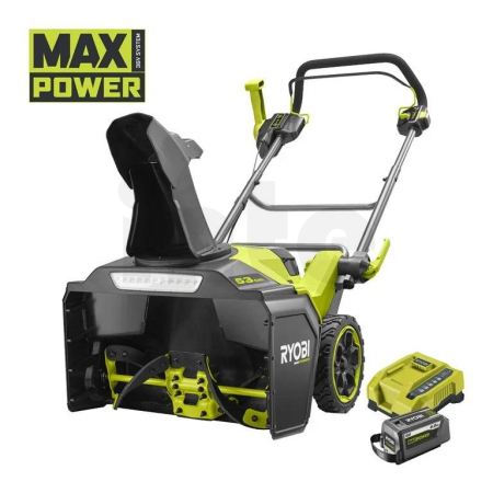 RYOBI RY36STX53B-160 MAX POWER Bezuhlíková sněhová fréza, šířka záběru 53cm (1x6.0Ah) 5133006816