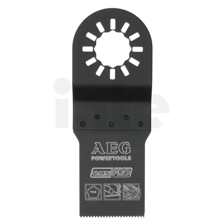RYOBI Blades for Oscillating Tool Bimetalový zařezávací plátek. Aplikace: dřevo, kov, PVC. Ponorný řez do dřeva, oceli, mědi a h
