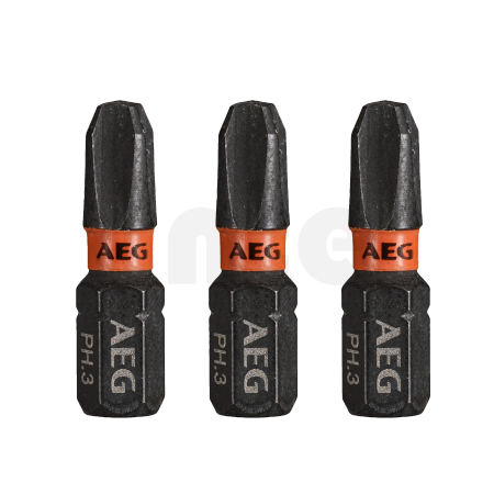 RYOBI AAK25 AEG Rázový šroubovací bit Ballistic 25mm PH3 – 3ks 4932479169