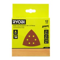 RYOBI RAKMT95 Sada brusných papírů 12ks, 5132006104