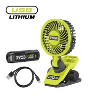 RYOBI RCF4-120G 4V Akumulátorový ventilátor s klipsem USB Lithium (1x 2,0Ah) 5133006143