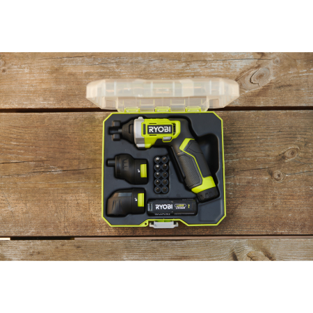 RYOBI RSD4-120TA2 4V Akumulátorový šroubovák se dvěma nástavci USB Lithium (1 x 2,0Ah) 5133006211