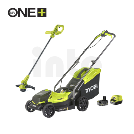 RYOBI OLM1833LT23A-140 18V ONE+ Akumulátorová sekačka na trávu, 33 cm a 18V ONE+  strunová sekačka, 23 cm 5133005885