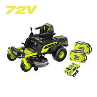 RYOBI RY72ZTRX107 72V Bezuhlíkový zahradní rider s nulovým poloměrem otáčení, šířka záběru 107cm 5133005761
