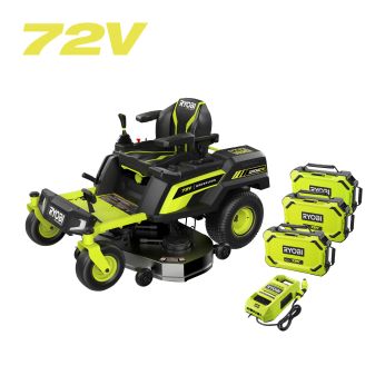 RYOBI RY72ZTRX137 72V Bezuhlíkový zahradní rider s nulovým poloměrem otáčení, šířka záběru 137cm 5133005762