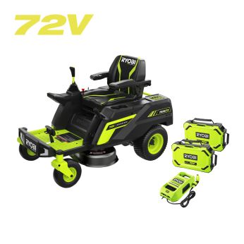 RYOBI RY72ZTRX76 72V Bezuhlíkový zahradní rider s nulovým poloměrem otáčení, šířka záběru 76cm 5133005760